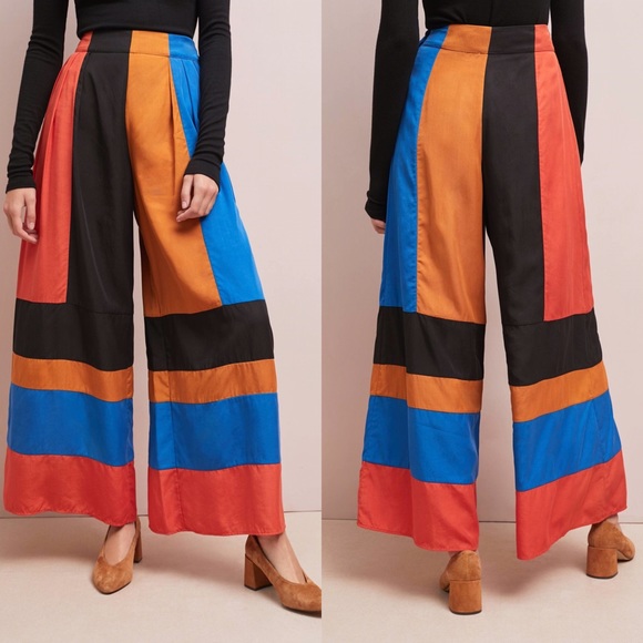 🚫SOLD🚫MARA HOFFMAN Colette Pants Colorblock - Picture 2 of 8